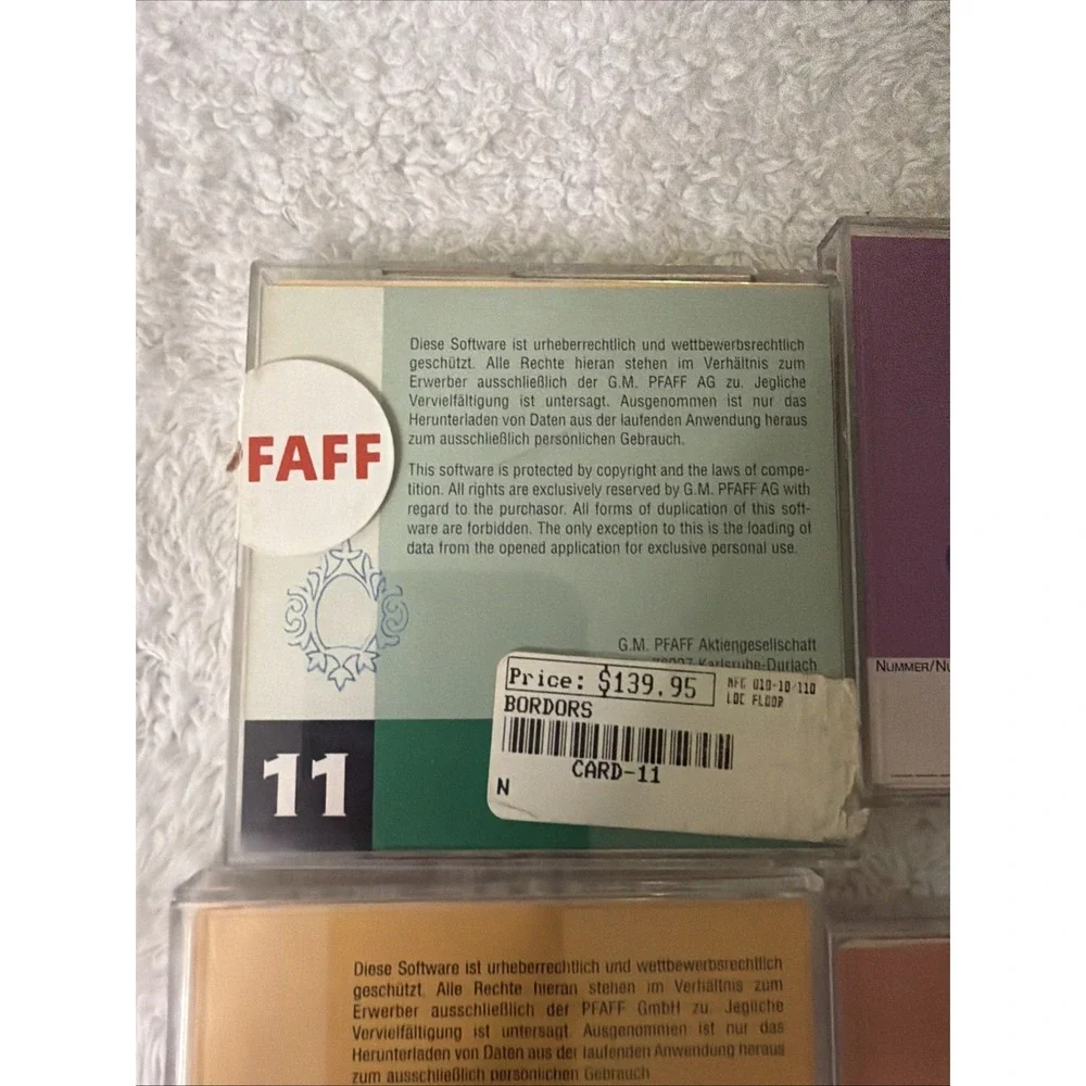 Pfaff Creative Fantasy Embroidery Cards & Memory Cards Lot of 4